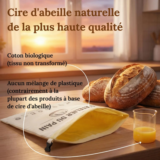 Sac en cire d'abeille - Pain frais et savoureux après 7 jours