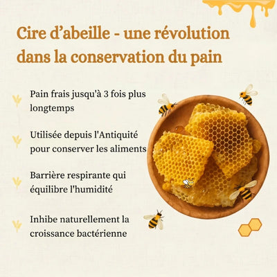 Sac en cire d'abeille - Pain frais et savoureux après 7 jours